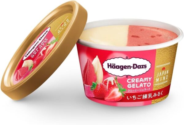 ハーゲンダッツCREAMY GELATO いちご練乳みるく110ml (12個) - 画像 (3)