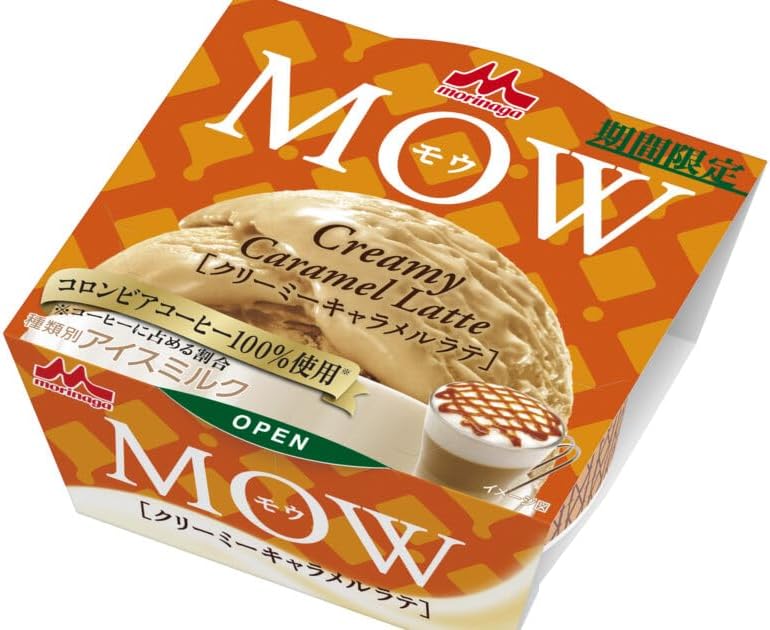 森永乳業 MOW クリーミーキャラメルラテ140ml×18個