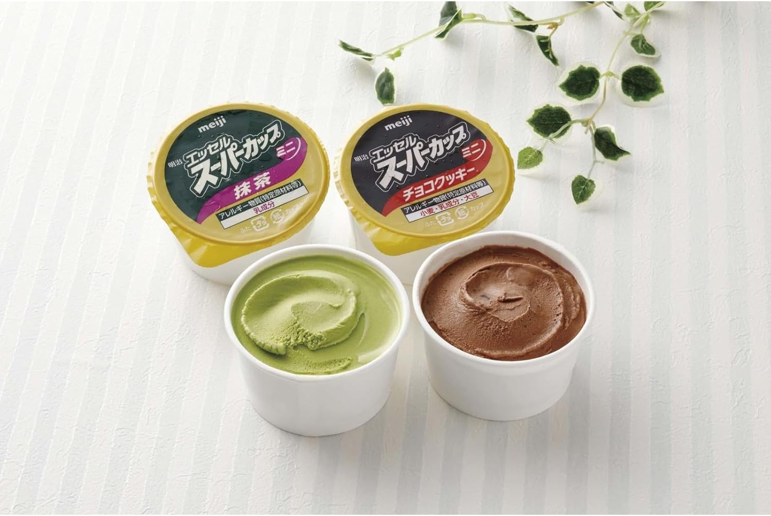 エッセルスーパーカップミニ 抹茶・チョコクッキー 80ml×6個×8箱 めいじ - 画像 (4)