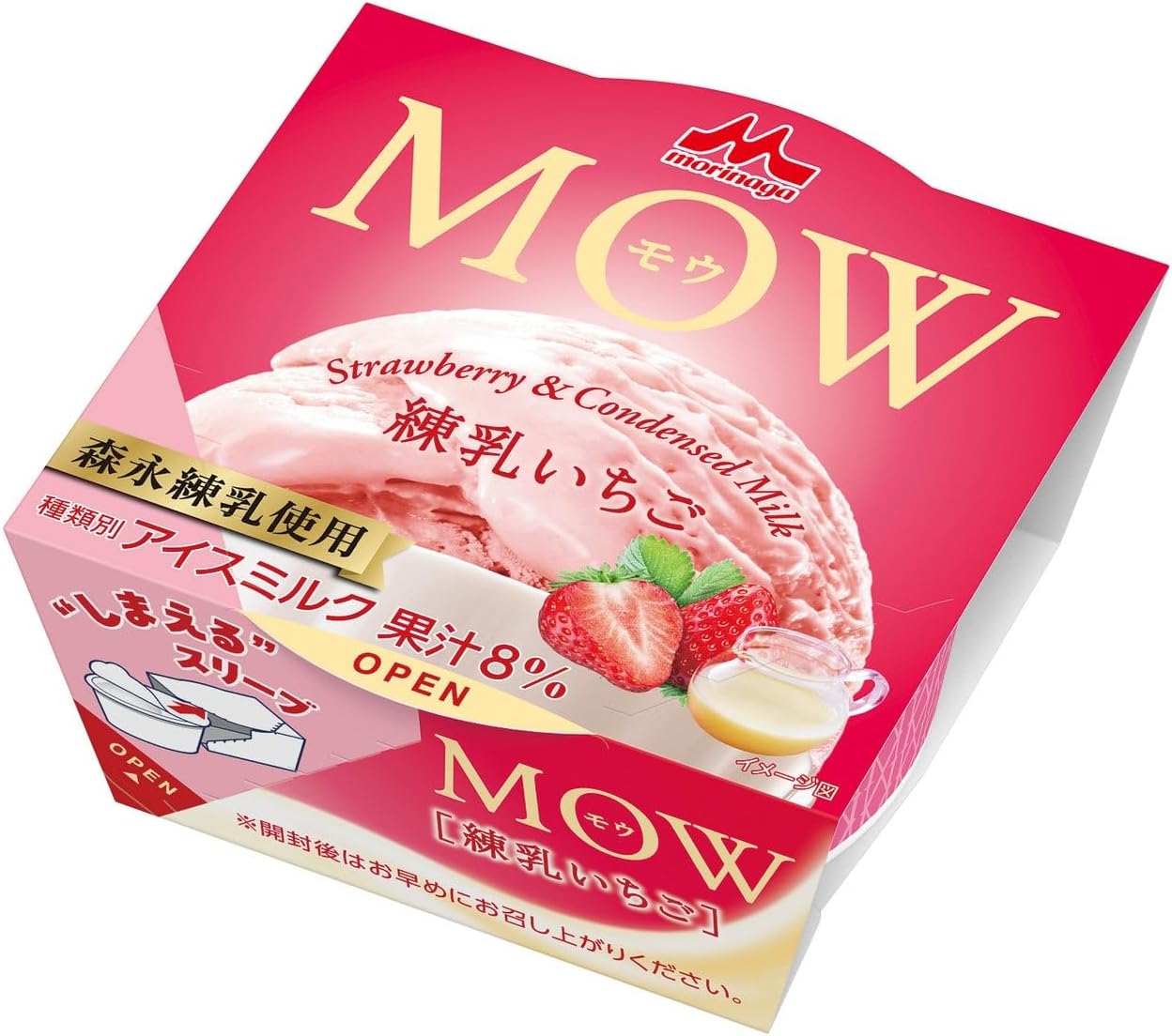 森永乳業 MOW 練乳いちご140ml×18個